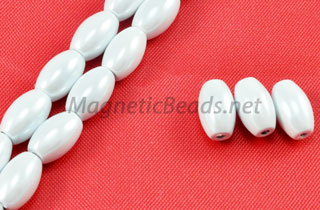 Magnetic Pearl Beads 5x8mm White Rice (MPR-502)